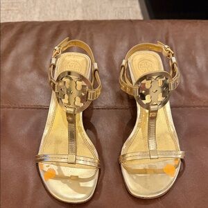 Tory Burch Gold Metallic Sandals